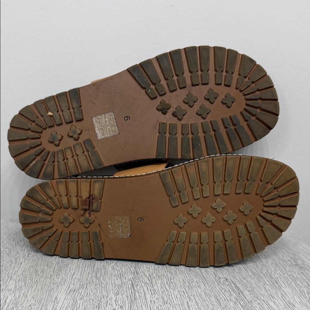 Madewell Size 6 The Charley Double-Strap Slide Camel Leather Sandals - Picture 9 of 11